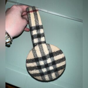 Vintage Burberry Classic Beige, Black, Maroon, & White Ear Muffs